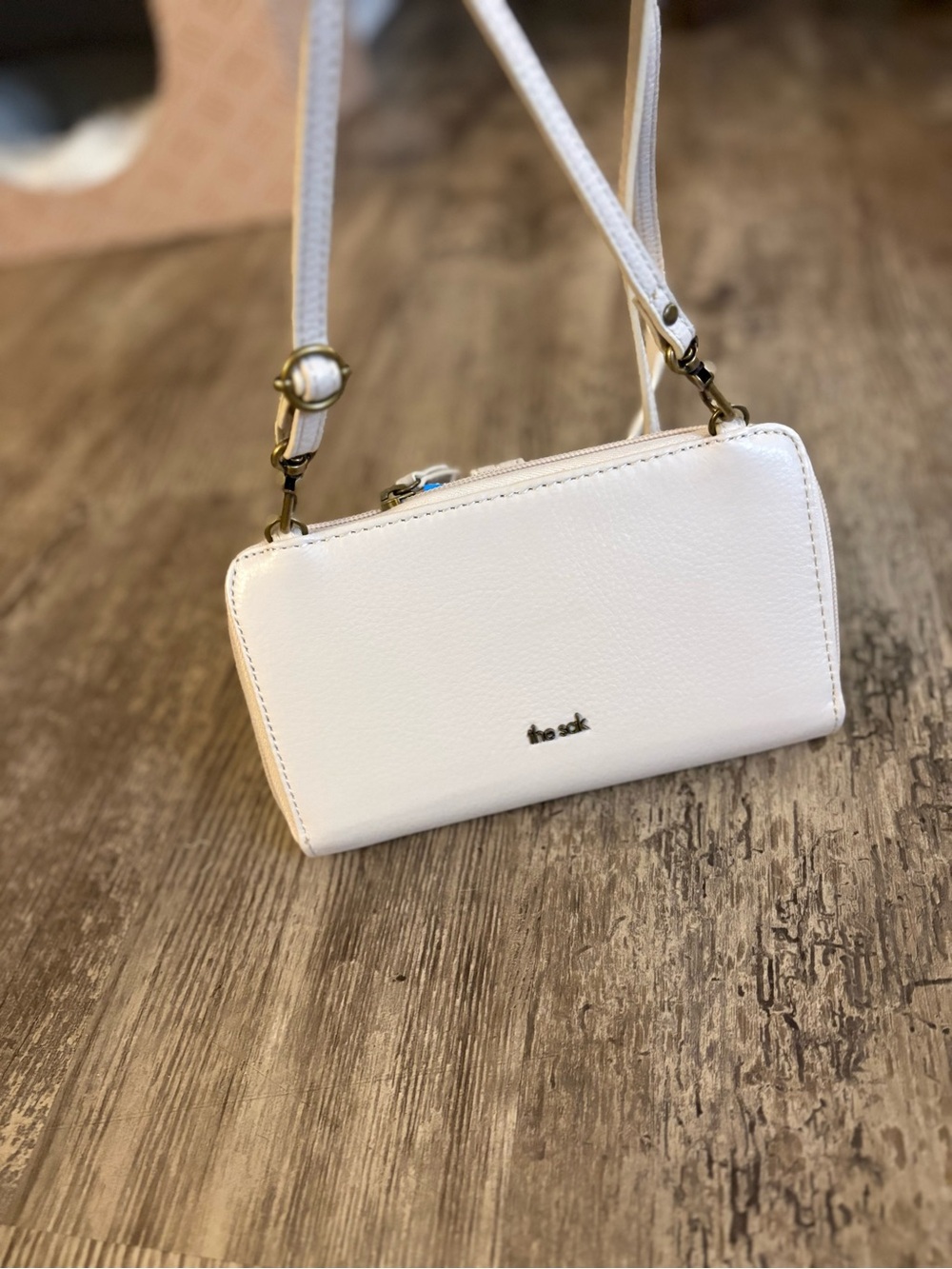 THE SAK Iris Cream Embossed Crossbody Wallet Bag - Picture 3 of 9